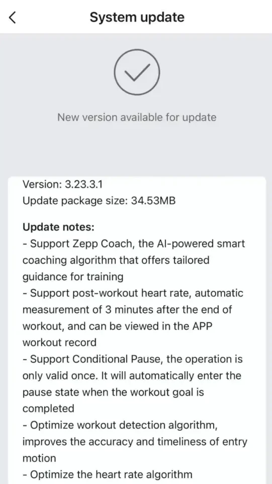 aggiornamento del firmware amazfit gtr 4 ai coach